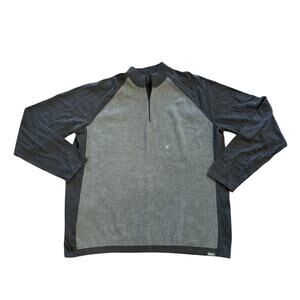 Eddie Bauer Pullover Gray Sweater Color Block 1/4 Zip Collared Men’s 3XLT NWT